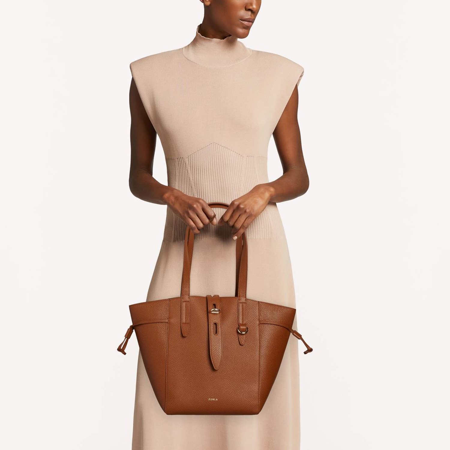 Furla Net M Tote cognac