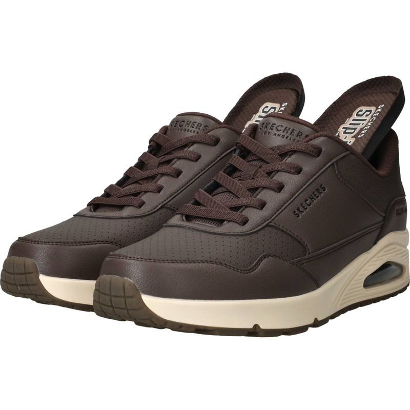 Skechers Slip-Ins Uno Banksia Sneakers Bruin Heren