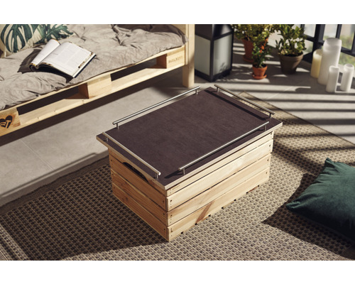 Buildify houten krat, fruitkist, groot, onbehandeld, 60x39x30 cm