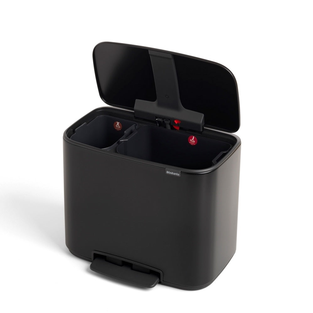Brabantia Bo Pedaalemmer 11 + 23 L - Zwart