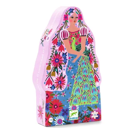 Djeco Puzzle: Prinzessin & Pfau, 36 Teile