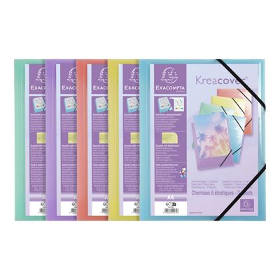 Exacompta Kreacover Pastel - Chemise personnalisable à rabats - A4 - disponible dans différentes couleurs