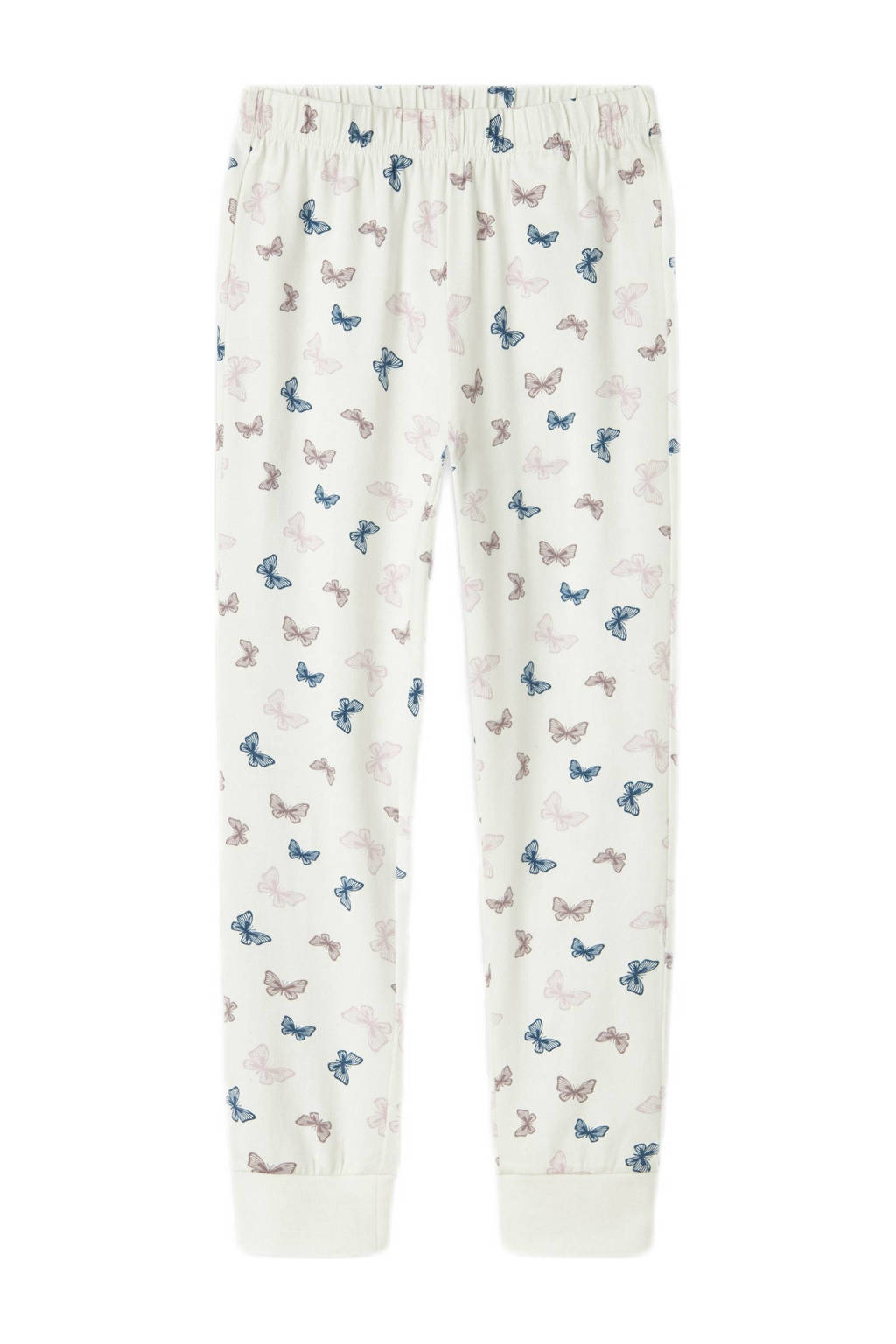 NAME IT pyjama met vlinderdessin ecru/blauw/zand