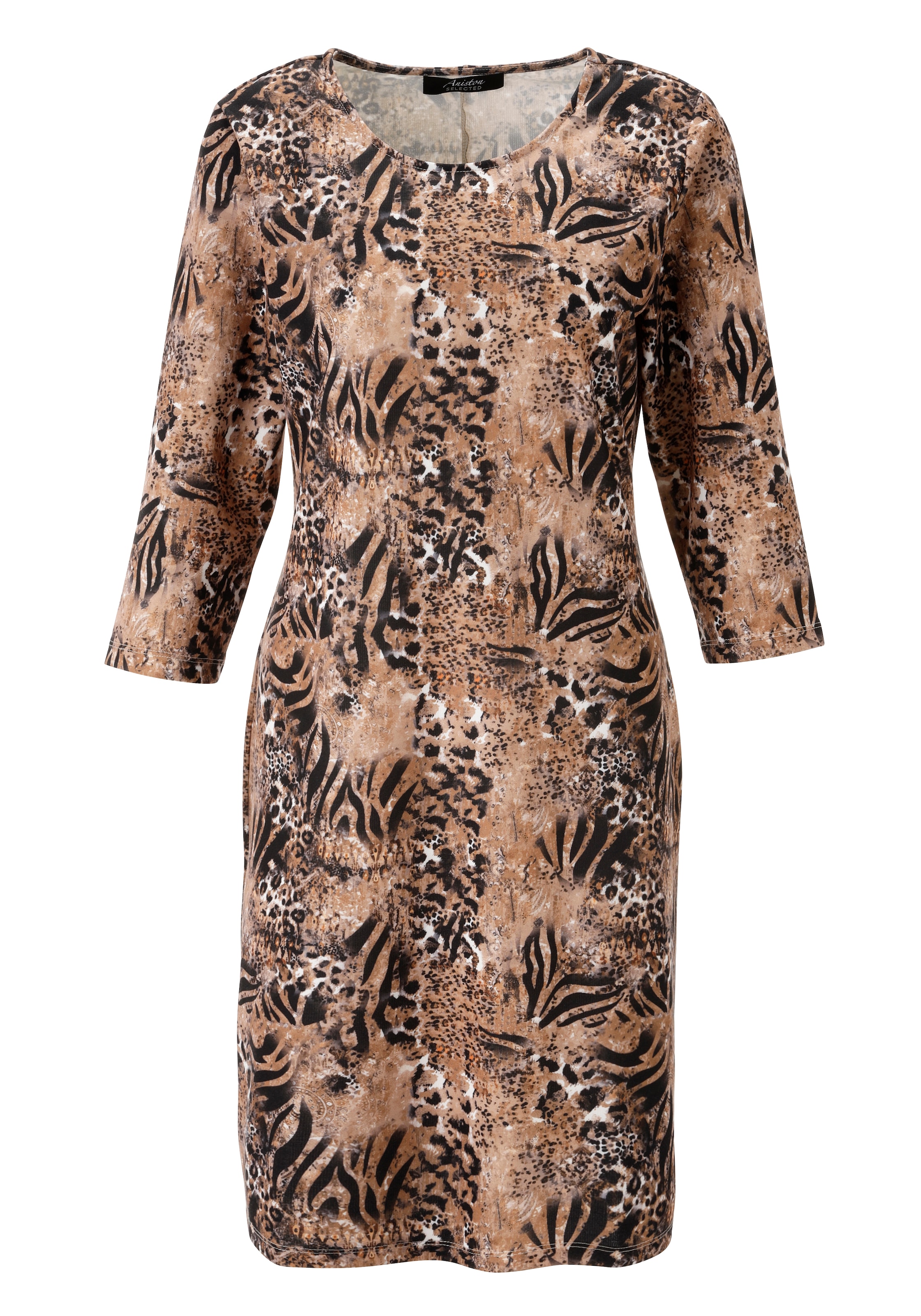 Aniston SELECTED Minikleid mit leichter Taillierung und Animal-Print - NEUE KOLLEKTION