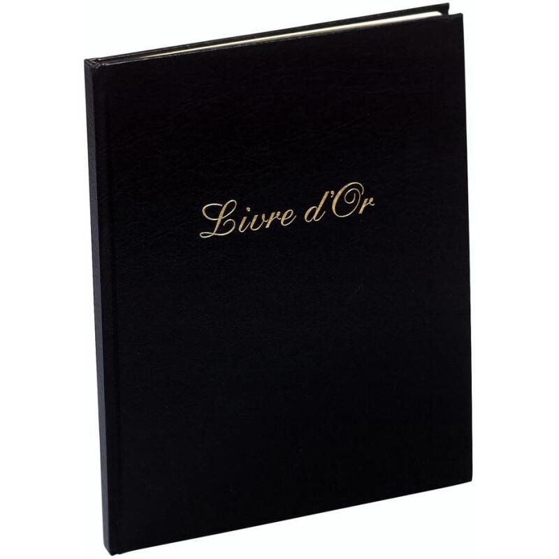 Livre d'or Balacron avec titre 100 pages blanches - 27x22 cm vertical