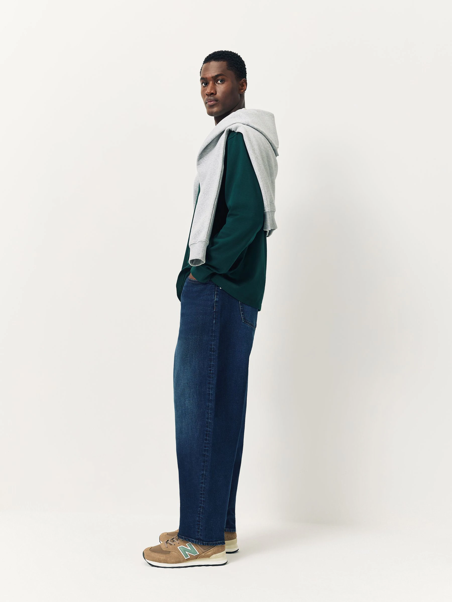 Blauw - Barrel Fit Classic Stretch Jeans