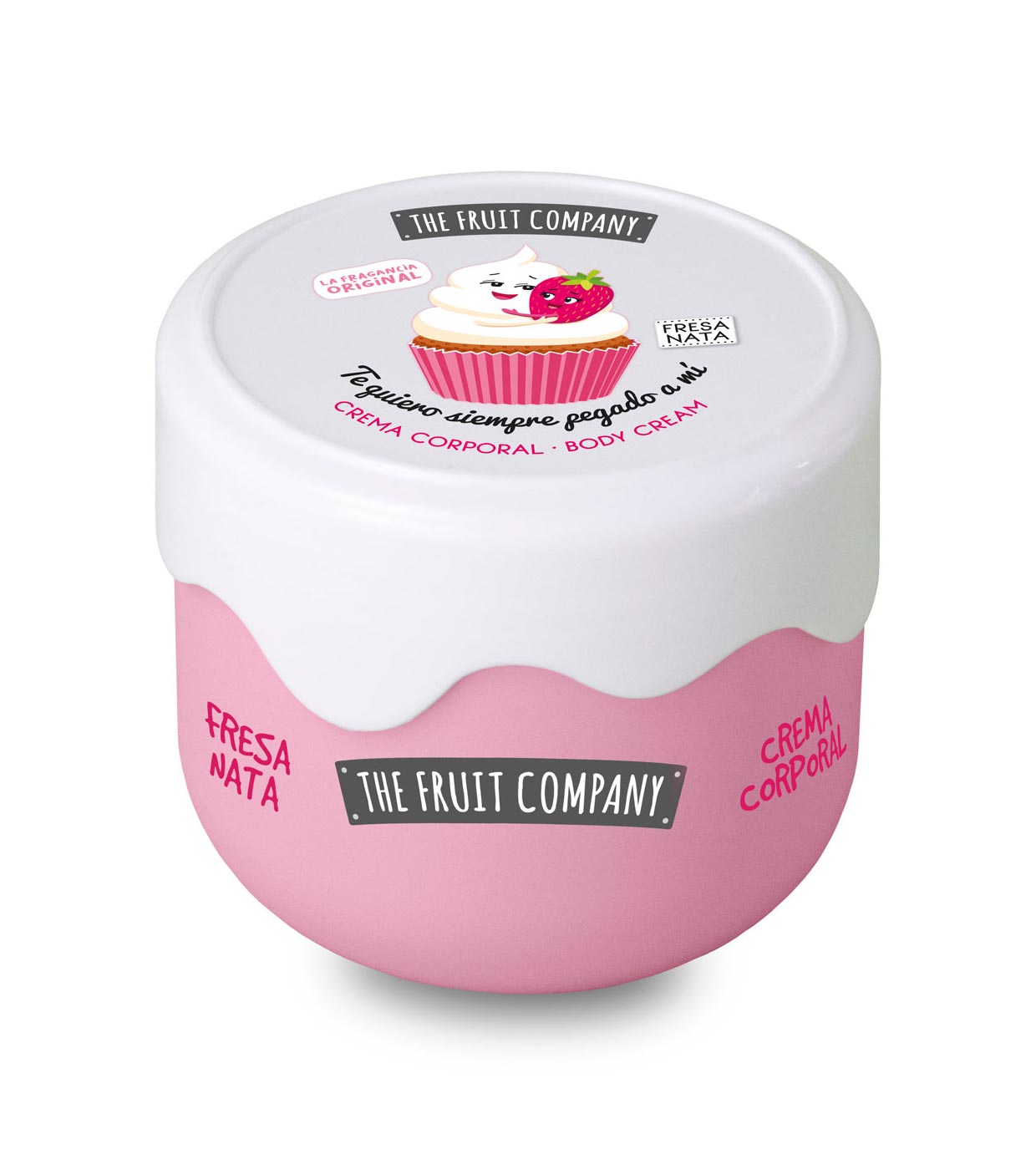 The Fruit Company - Creme corporal com efeito seda - Creme Morango