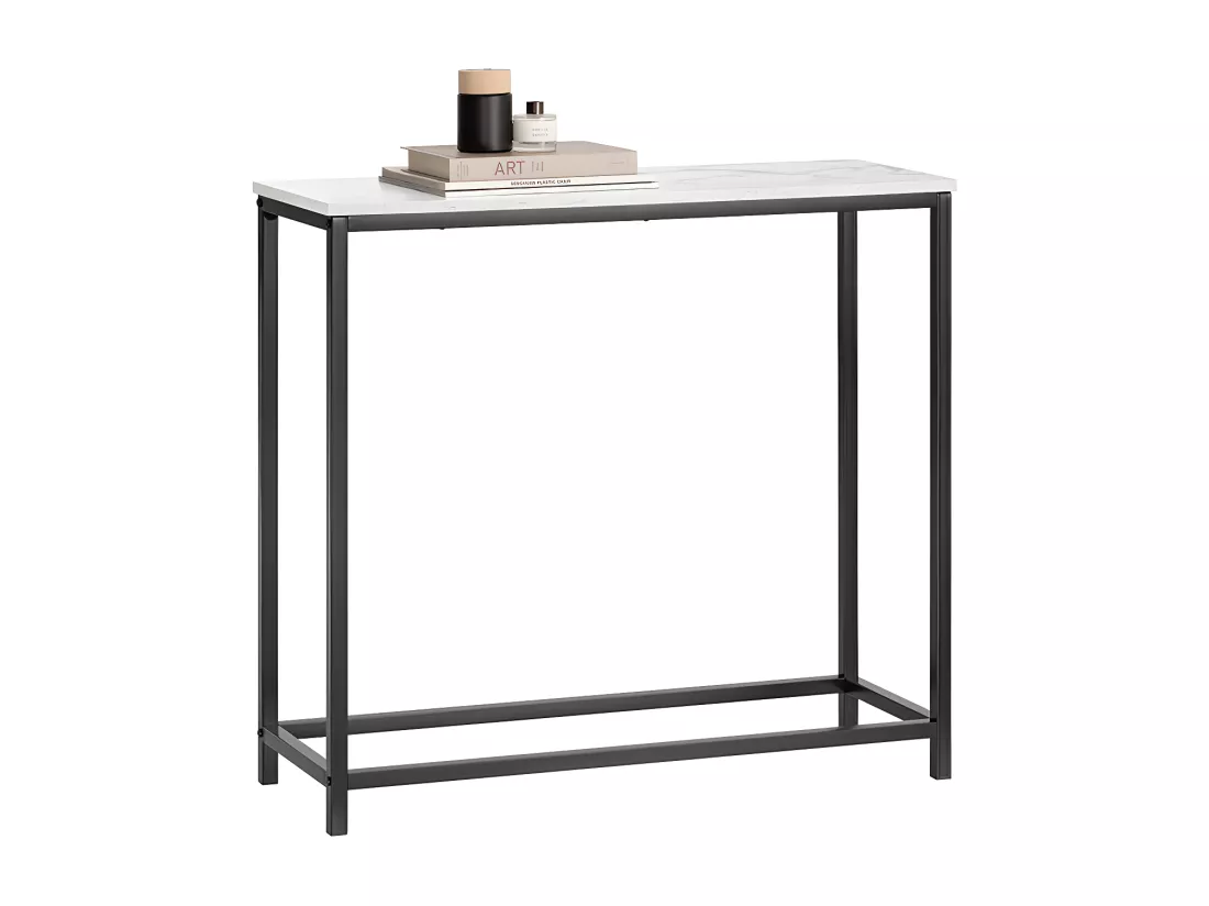 Table Console Table d'Appoint Bout de Canapé Table d’Entrée Effet Marbre Cadre, FSB29-SCH