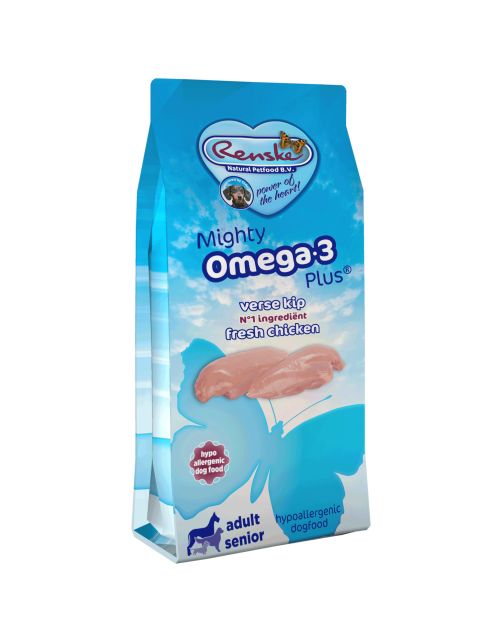 Renske Mighty Omega Plus - Hondenvoer - Kip 12 kg