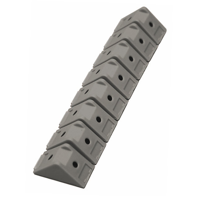 32 taquets d'assemblage gris alu