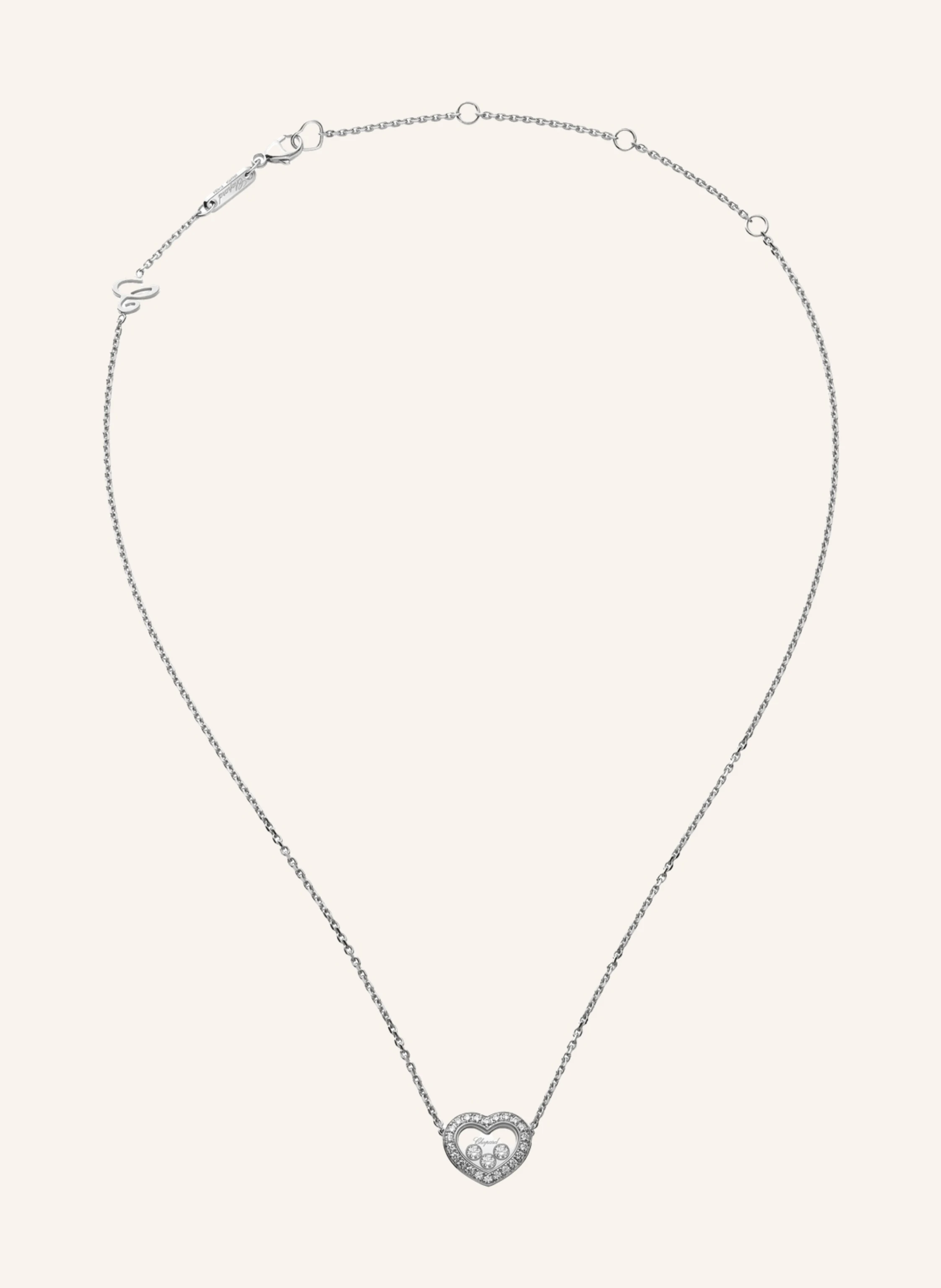Chopard Halskette HAPPY DIAMONDS ICONS Halskette aus 18 Karat Weißgold und Diamanten