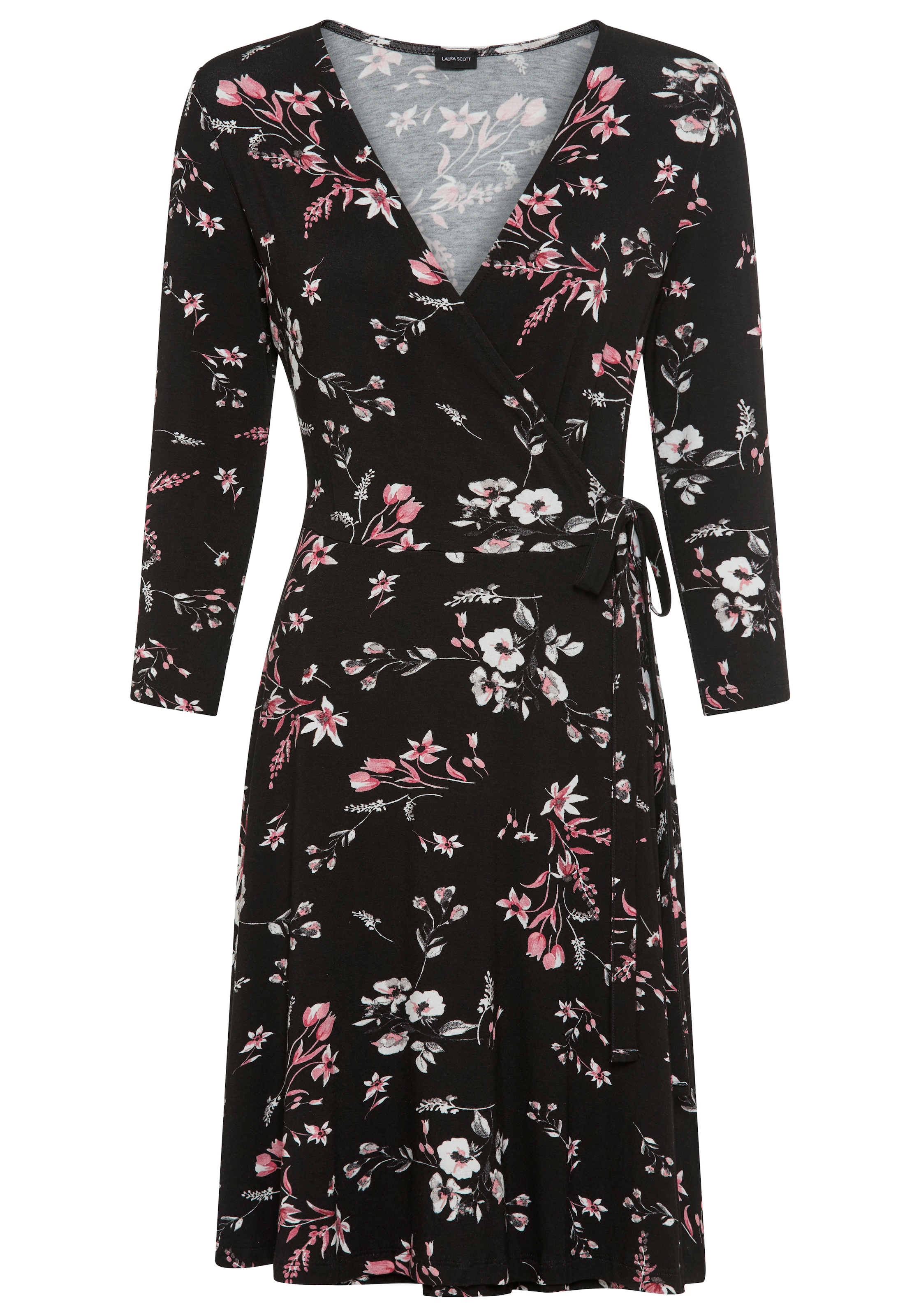 Laura Scott Sommerkleid figurbetonter Schnitt,  geblümtes Design,  aus Single Jersey
