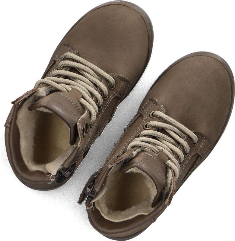 Pinocchio - P2187 - Veterboot - Khaki - Nubuck - Vachtvoering
