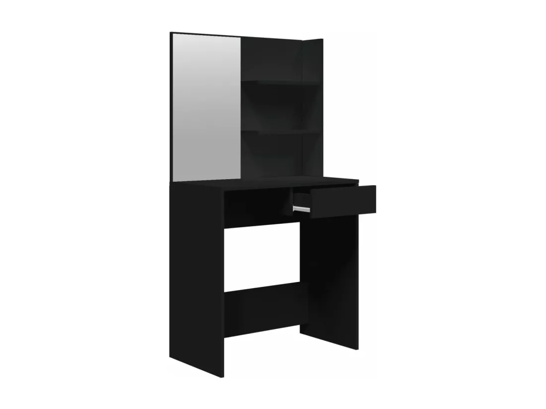 Ensemble de coiffeuse noir 74,5x40x141 cm