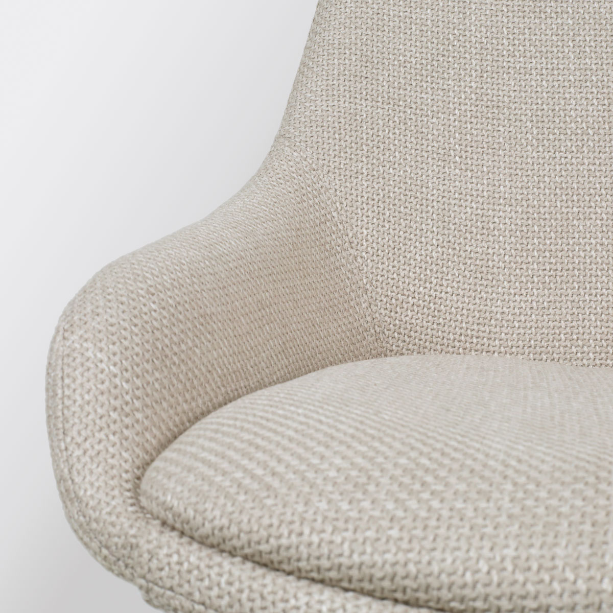 Barkruk Nino-Isa beige - wit onderstel - 65 cm