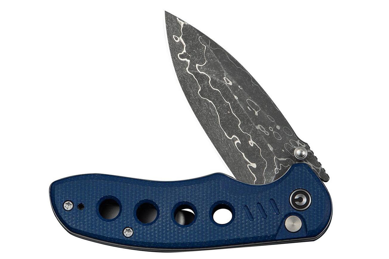 Civivi Triptych C23085B-DS1 Damascus, Blue Micarta, zakmes