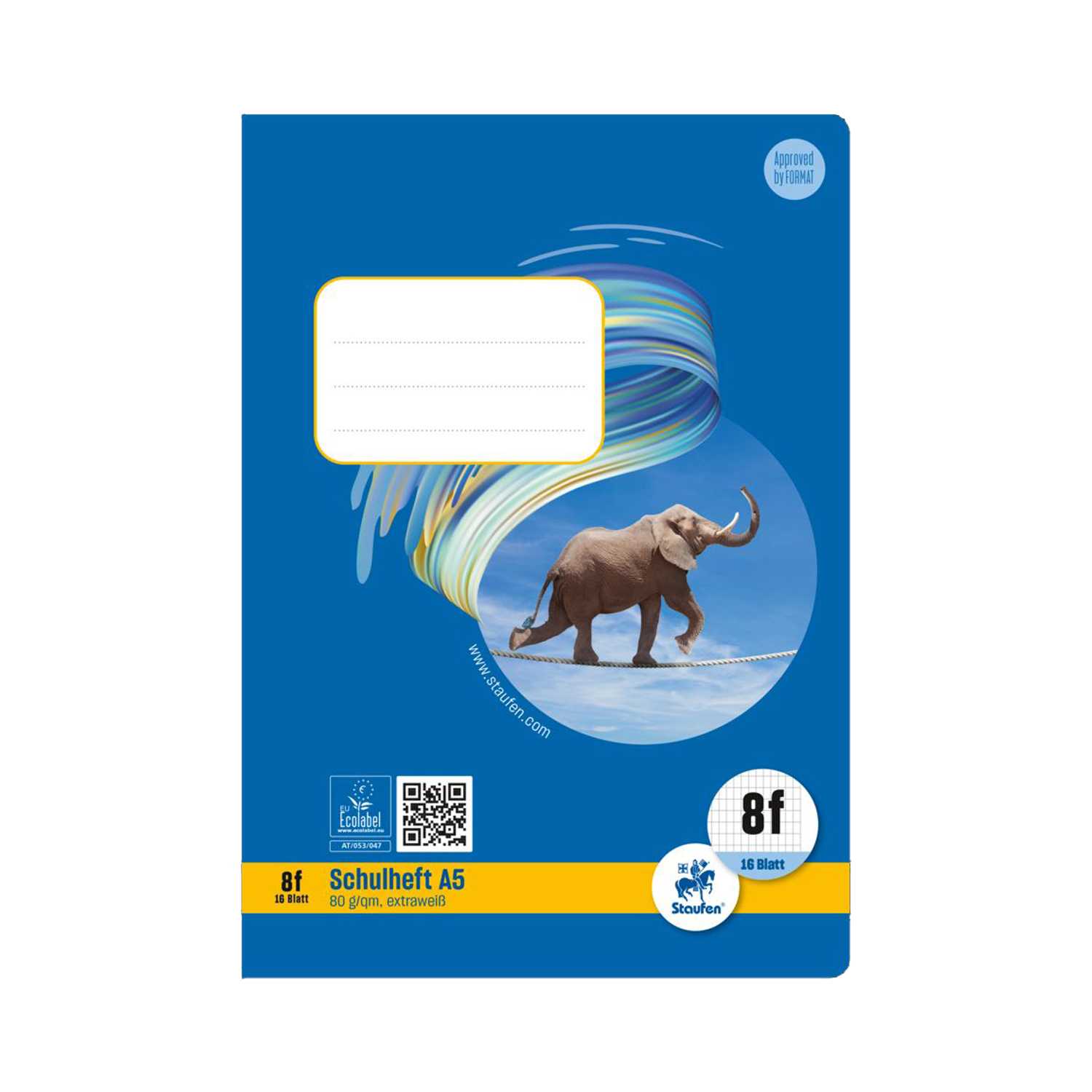 Heft A5 Lineatur F (8F) 16 Blatt