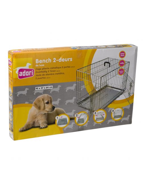 Adori Bench 2-Deurs De Luxe Verzinkt - Hondenbench