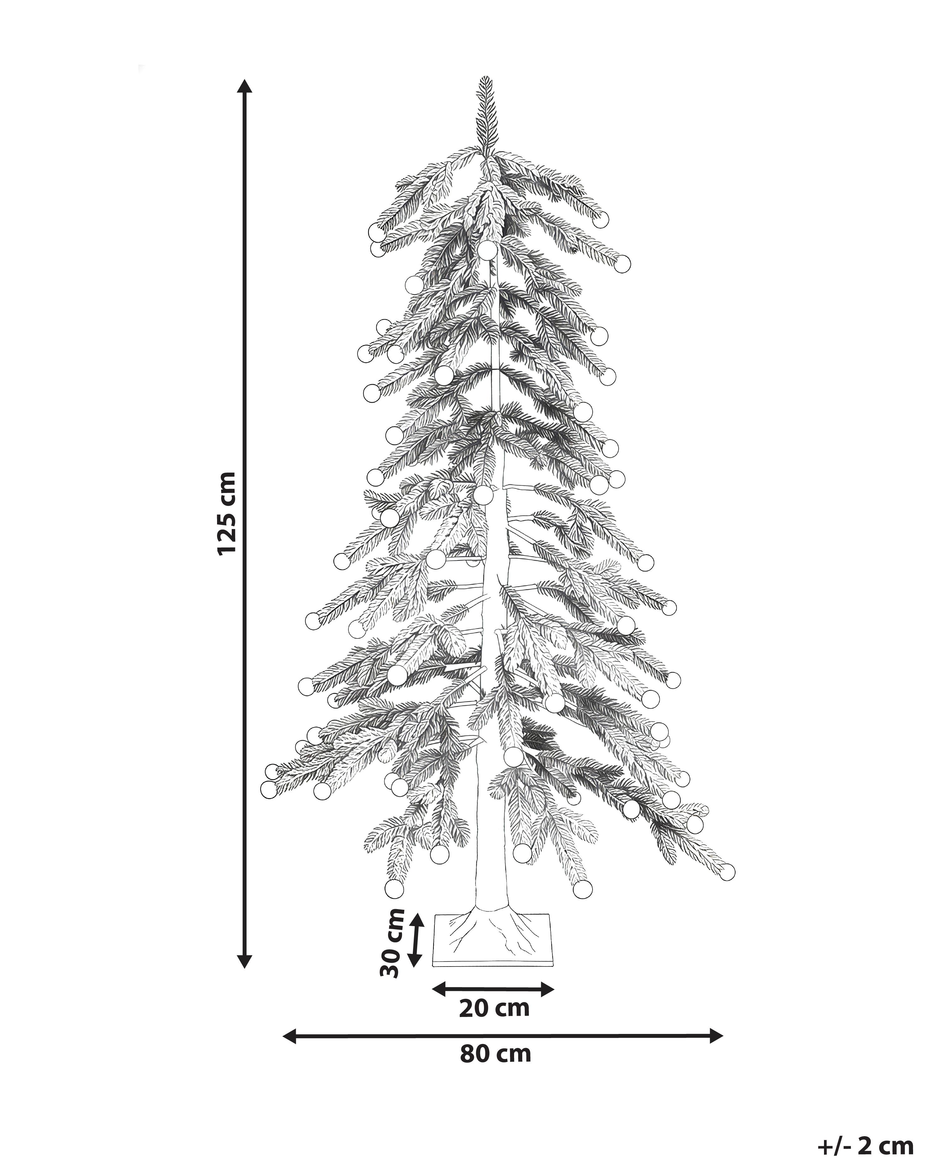 Buitendecoratie LED HASSLAN Kerstboom 125 cm Wit