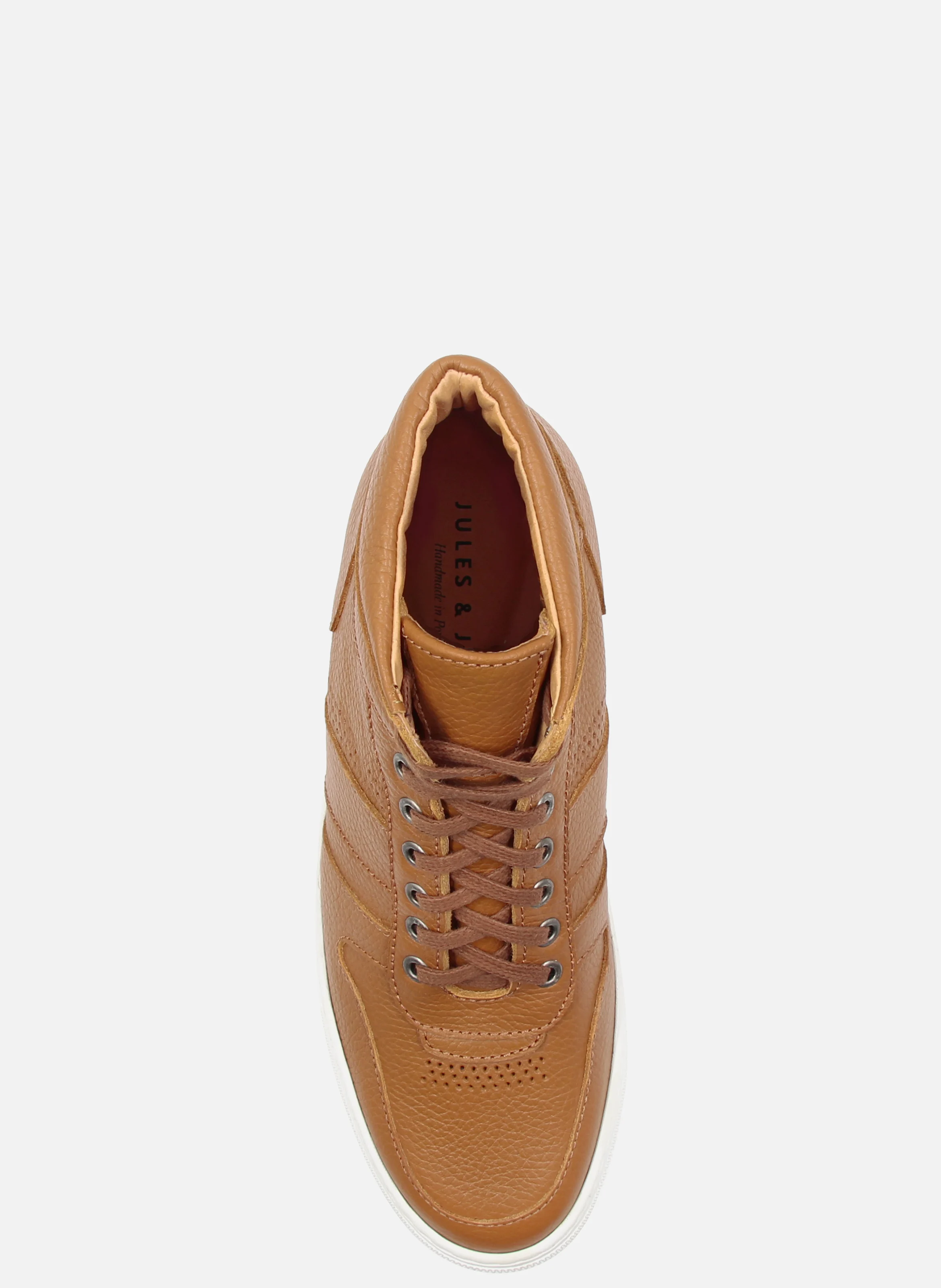 Baskets gaspard cuir grainé | Marron