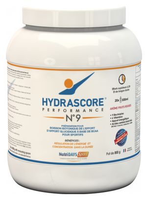 Boisson isotonique Hydrascore Performance N°9 BCAA Fruits rouges - 800g