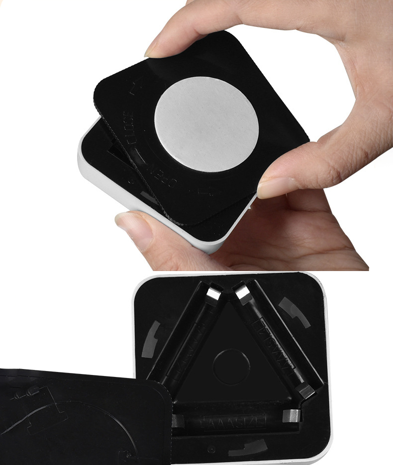 (7x7cm) LED Leuchte Schrank Beleuchtung Selbstklebendes Nachtlicht mit Bewegungsmelder (Batteriebetrieben) - Kaltweiss