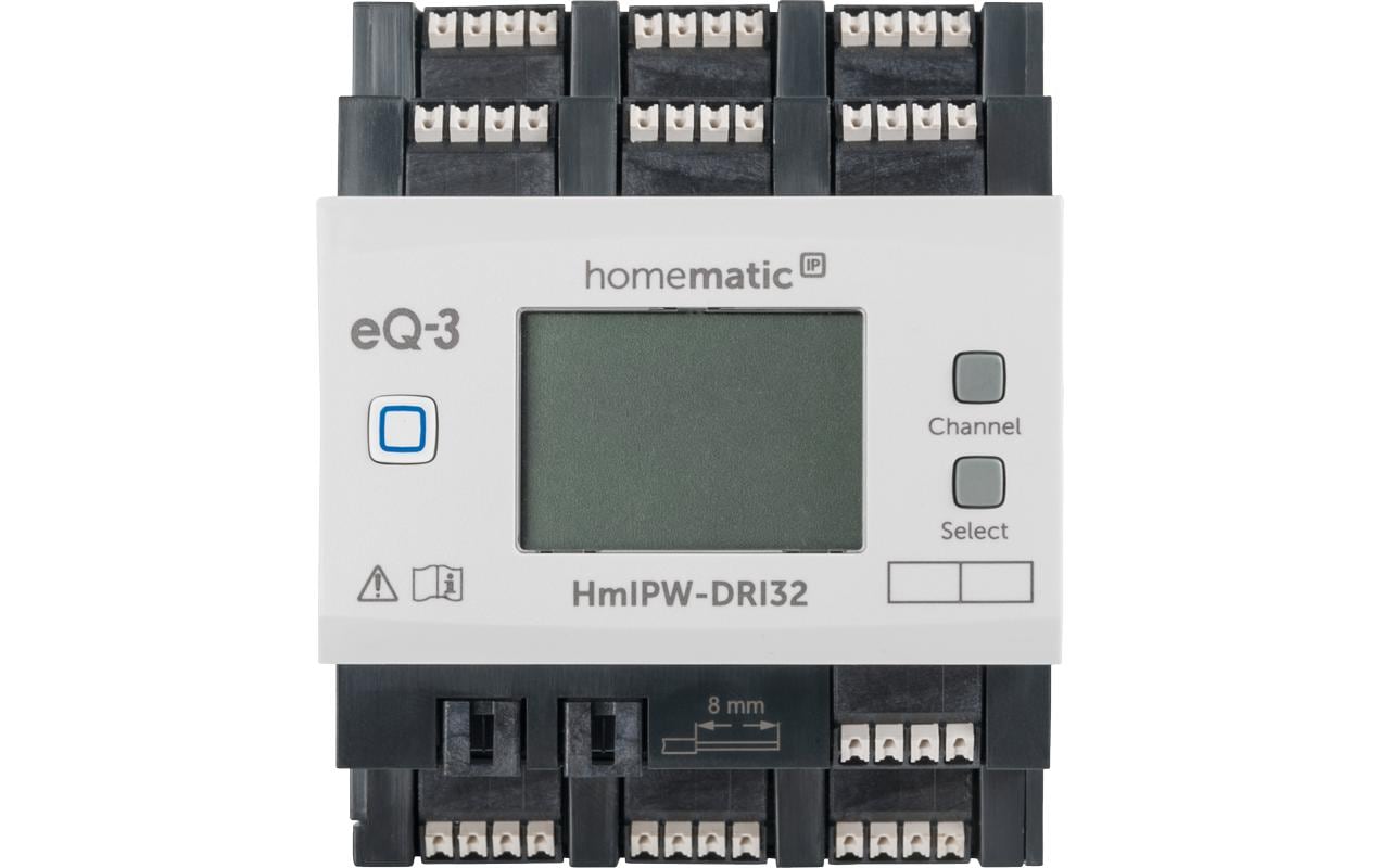 Smart Home Wired Eingangsmodul 32-fach<br>Verbindung konventioneller Schalter, Taster und Kontakte mit dem Homematic Wired System – HmIPW-DRI32