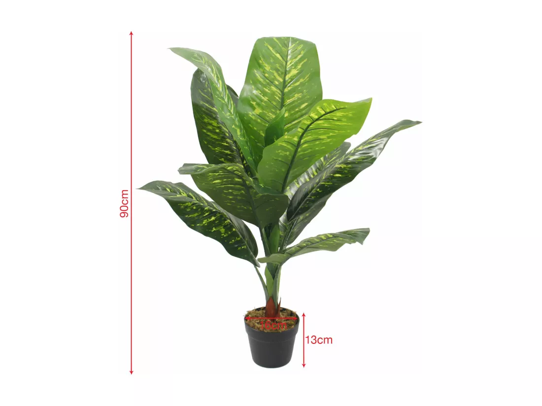Plante artificielle Pothos Hieki 90x35x35 PEVA Polyéthylène Vert Marron