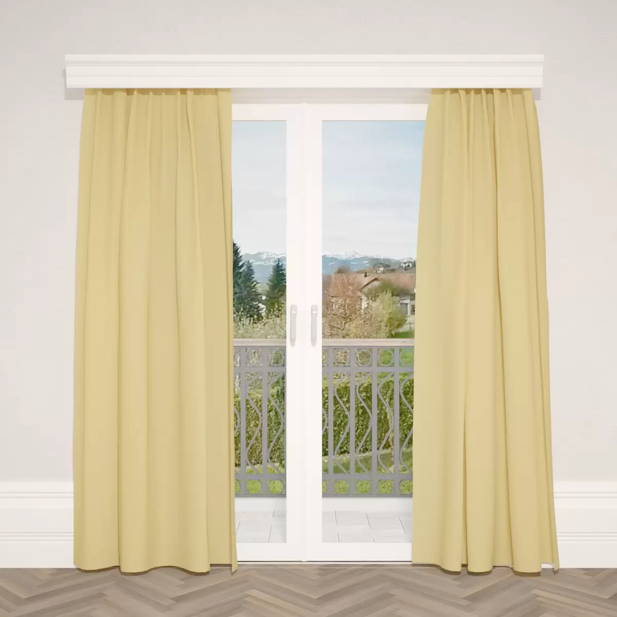 Verdunkelungsvorhang Satin Gelb