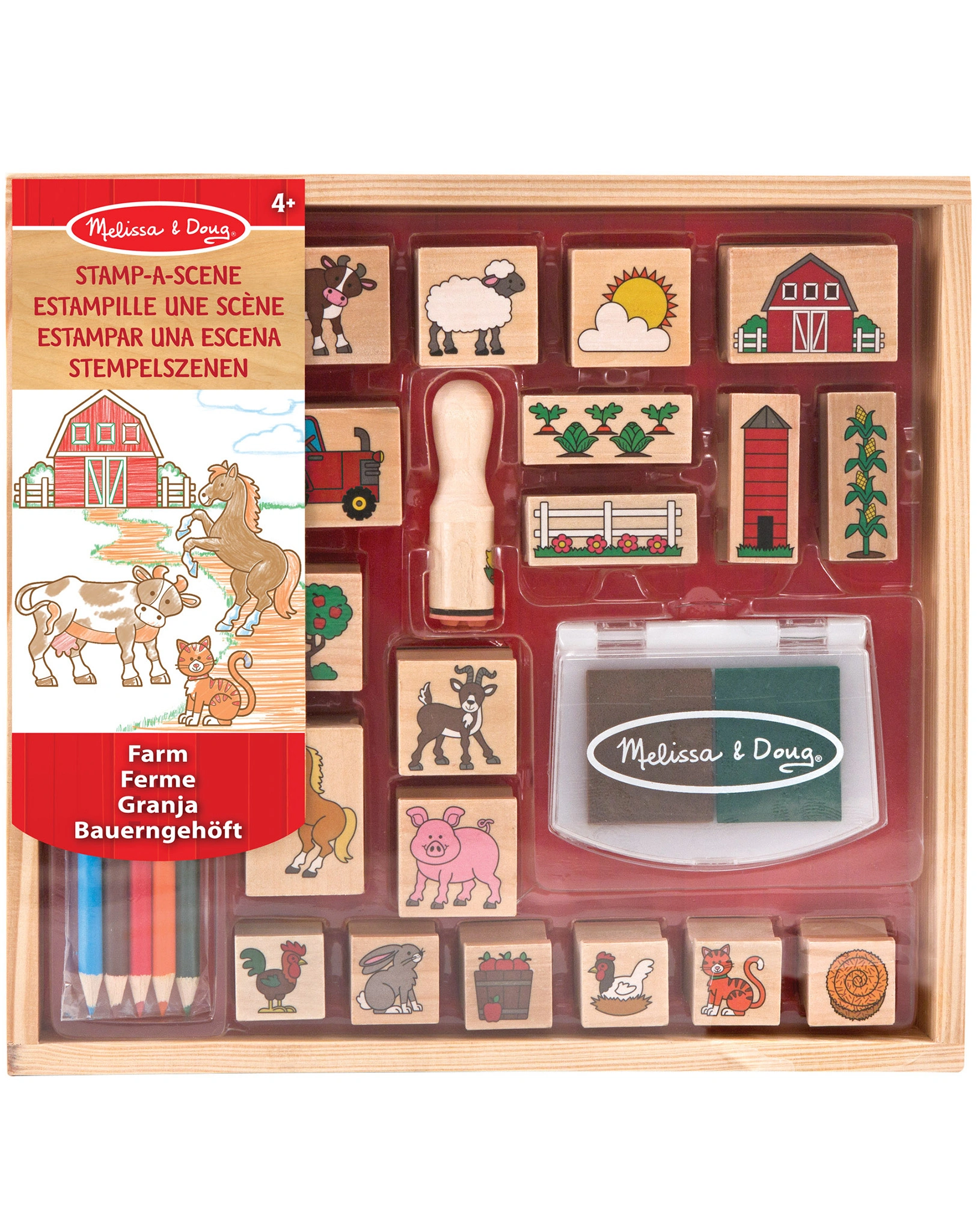 Stempel-Set BAUERNHOF aus Holz