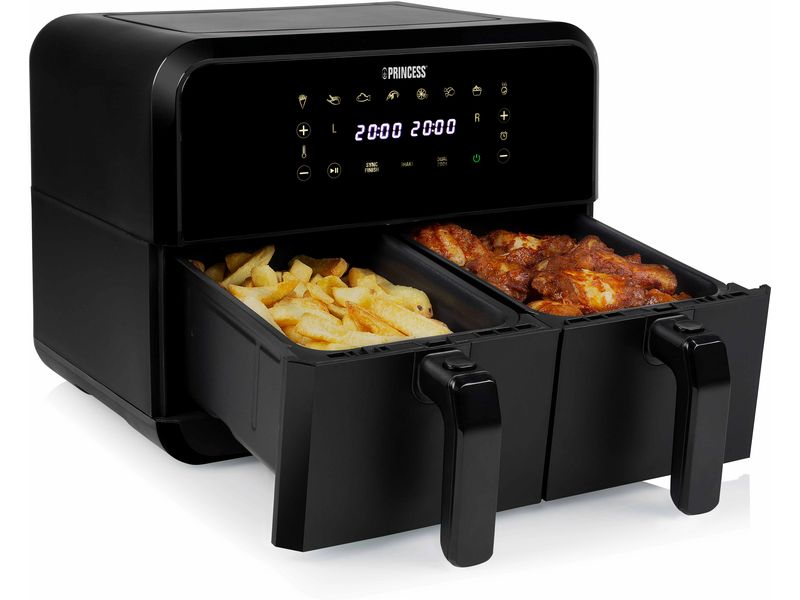 Princess Heissluft-Fritteuse 182068 Double Basket Airfryer Heissluftfritteuse mit Doppelkorb