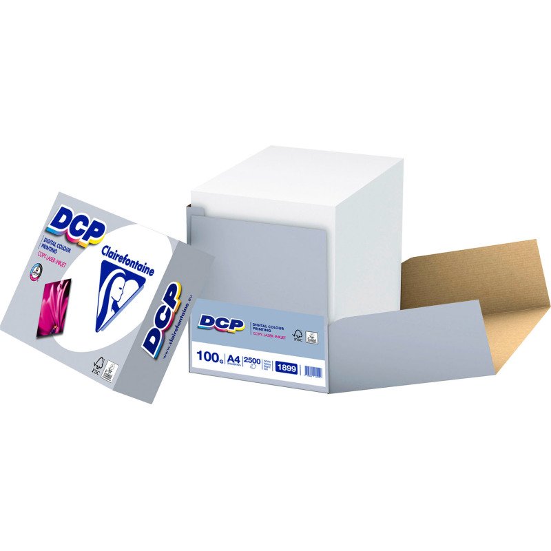 Papier A4 blanc 100 g Clairefontaine DCP - Boîte de 2500 feuilles