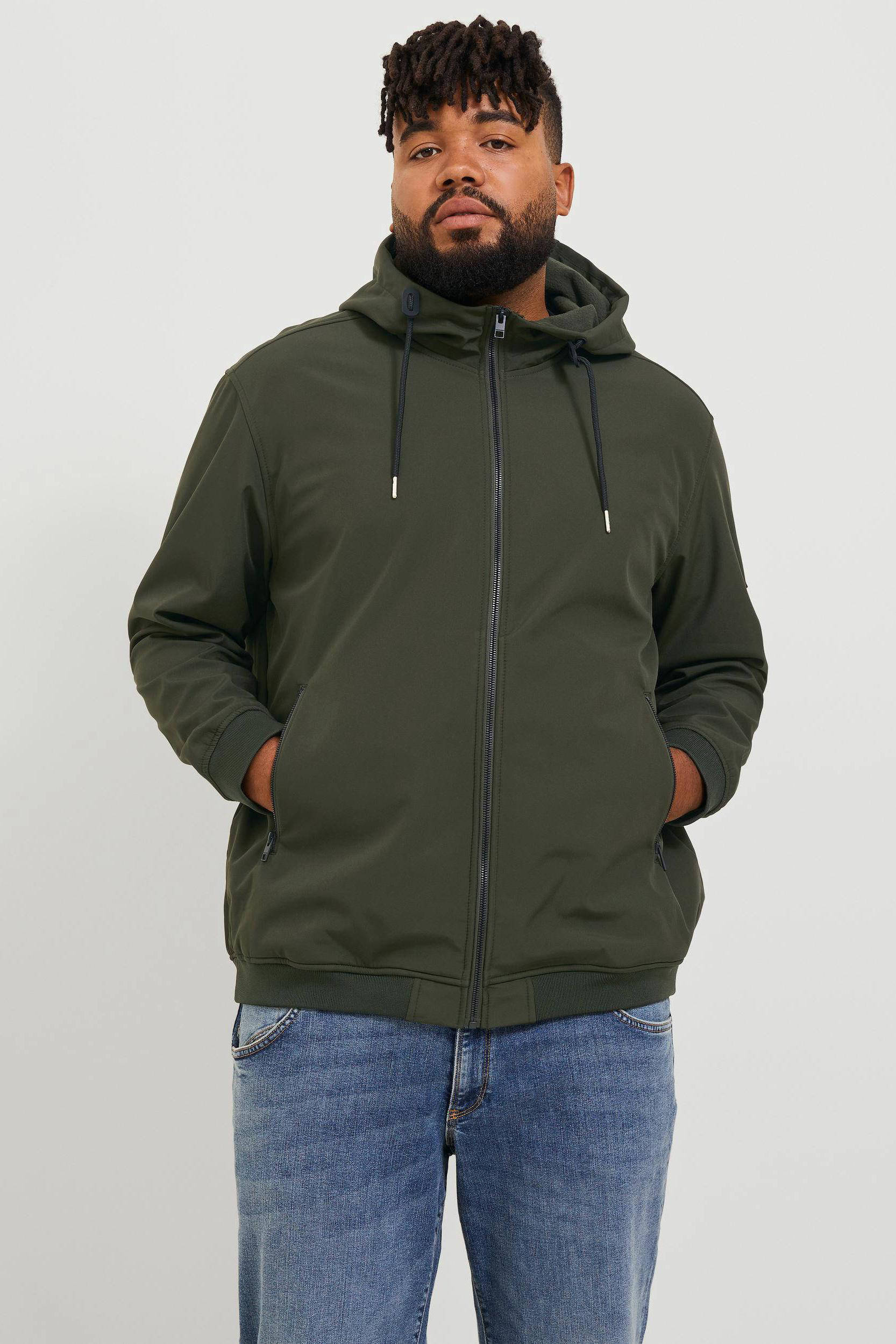 JACK & JONES PLUS SIZE softshell jas JJEBASIC Plus Size groen
