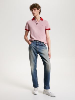 Polo Mouliné com detalhes em slim fit