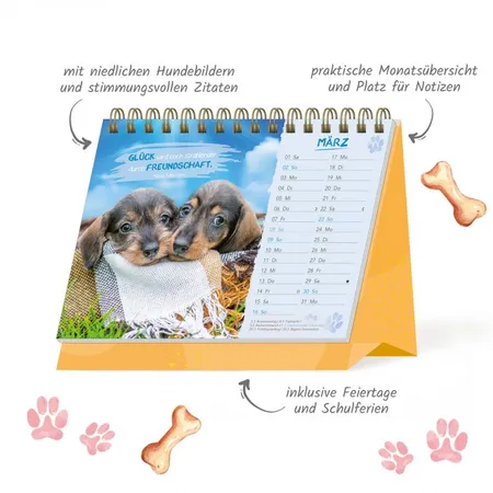 Trötsch Aufstellkalender 2025 Glück auf 4 Pfoten