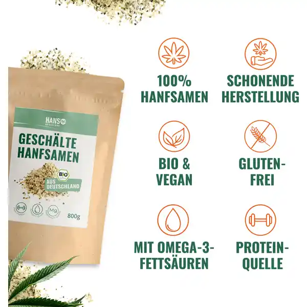 Bio Geschälte Hanfsamen