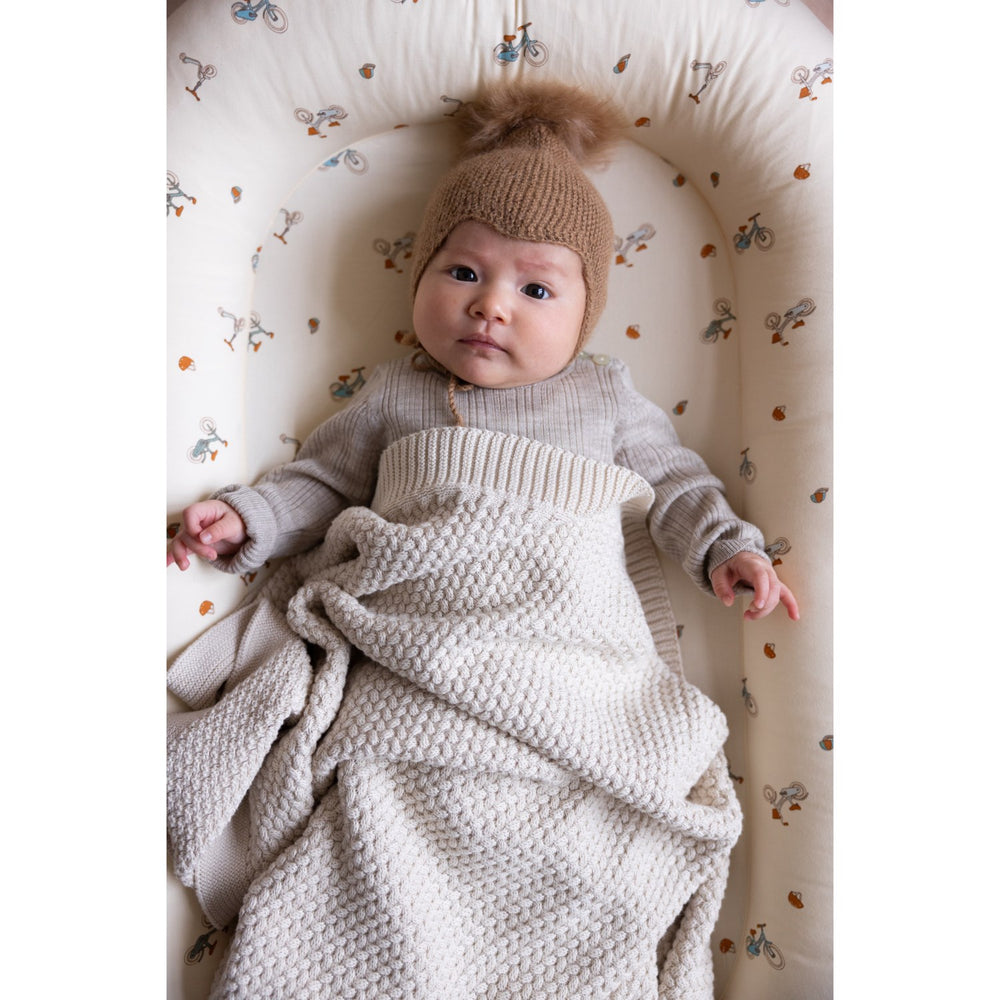 Køb Cam Cam Copenhagen Off White Harper Baby Strik Tæppe