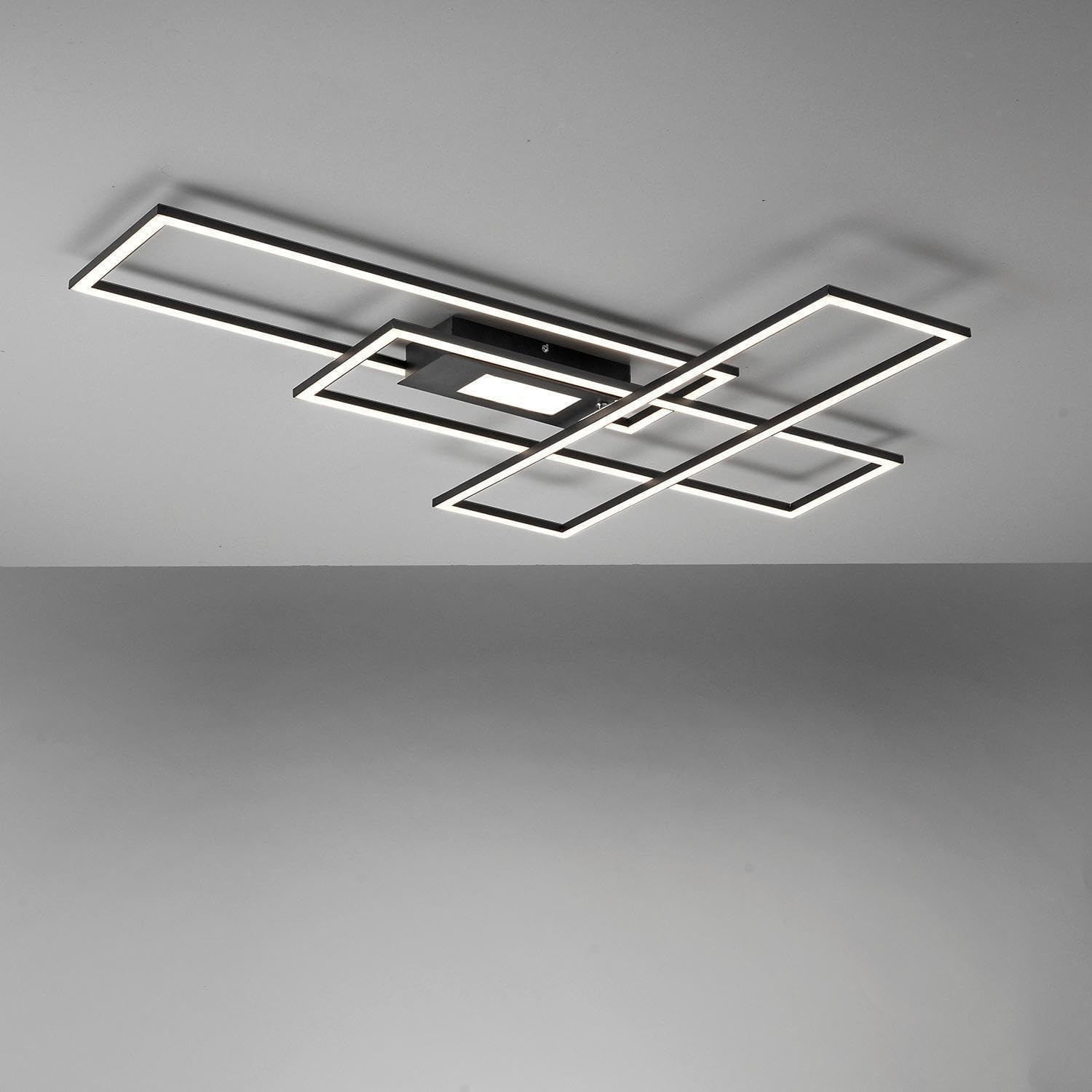Just Light Deckenlampe Deckenleuchte Wohnzimmerlampe LED dimmbar Fernbedienung L 98,9 cm