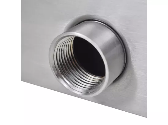 Fontaine rectangulaire de piscine avec LED Inox 30cm