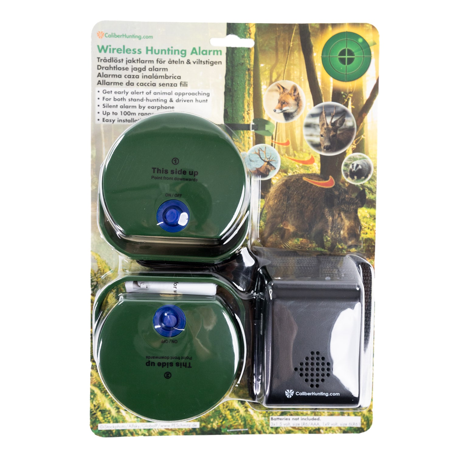 Caliber Hunting Alarm 2 Sensorer<br>Perfekt til reveåte og villsvinsåte!