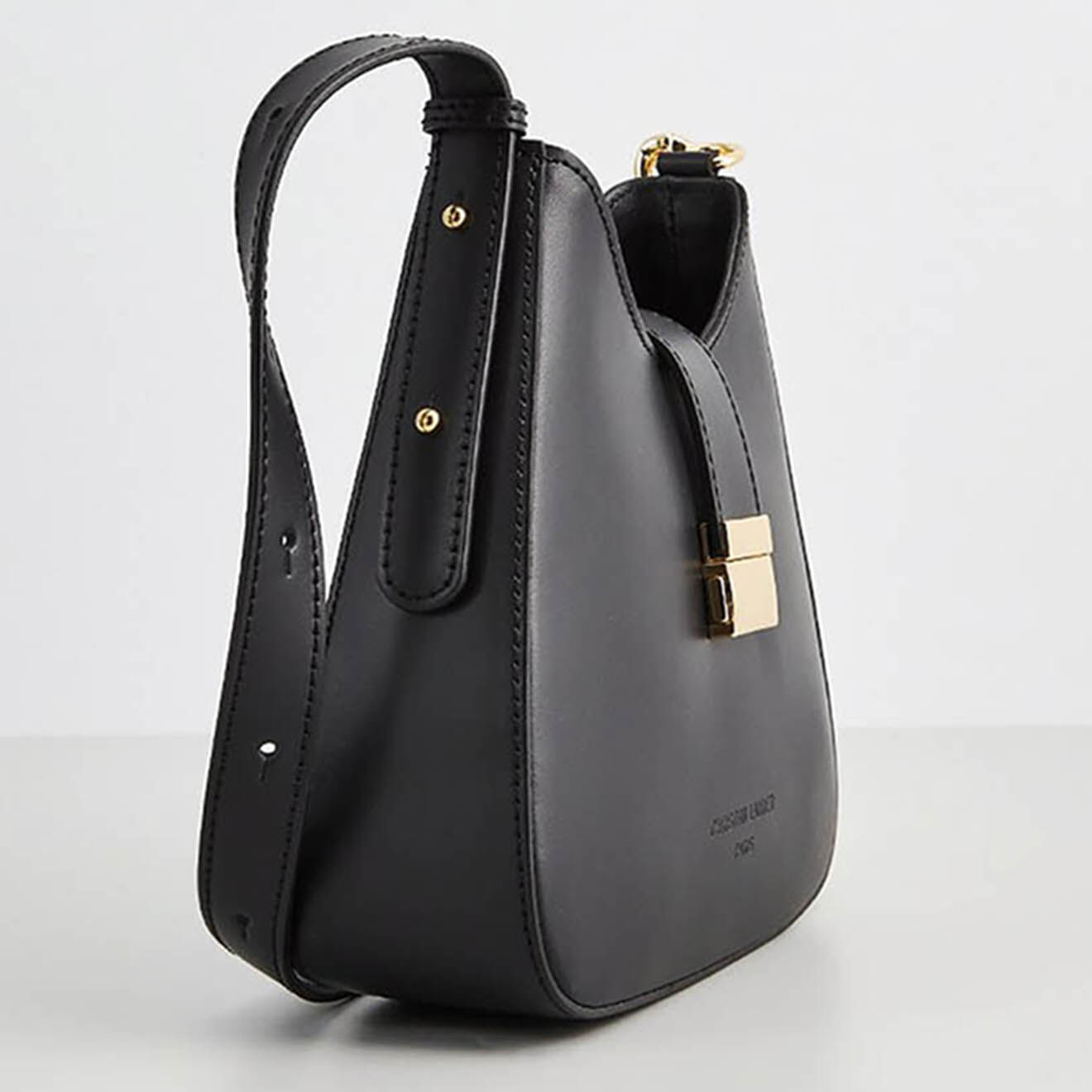 Christian Laurier Sac bandoulière en Cuir Hely noir - 24x22x6.5 cm