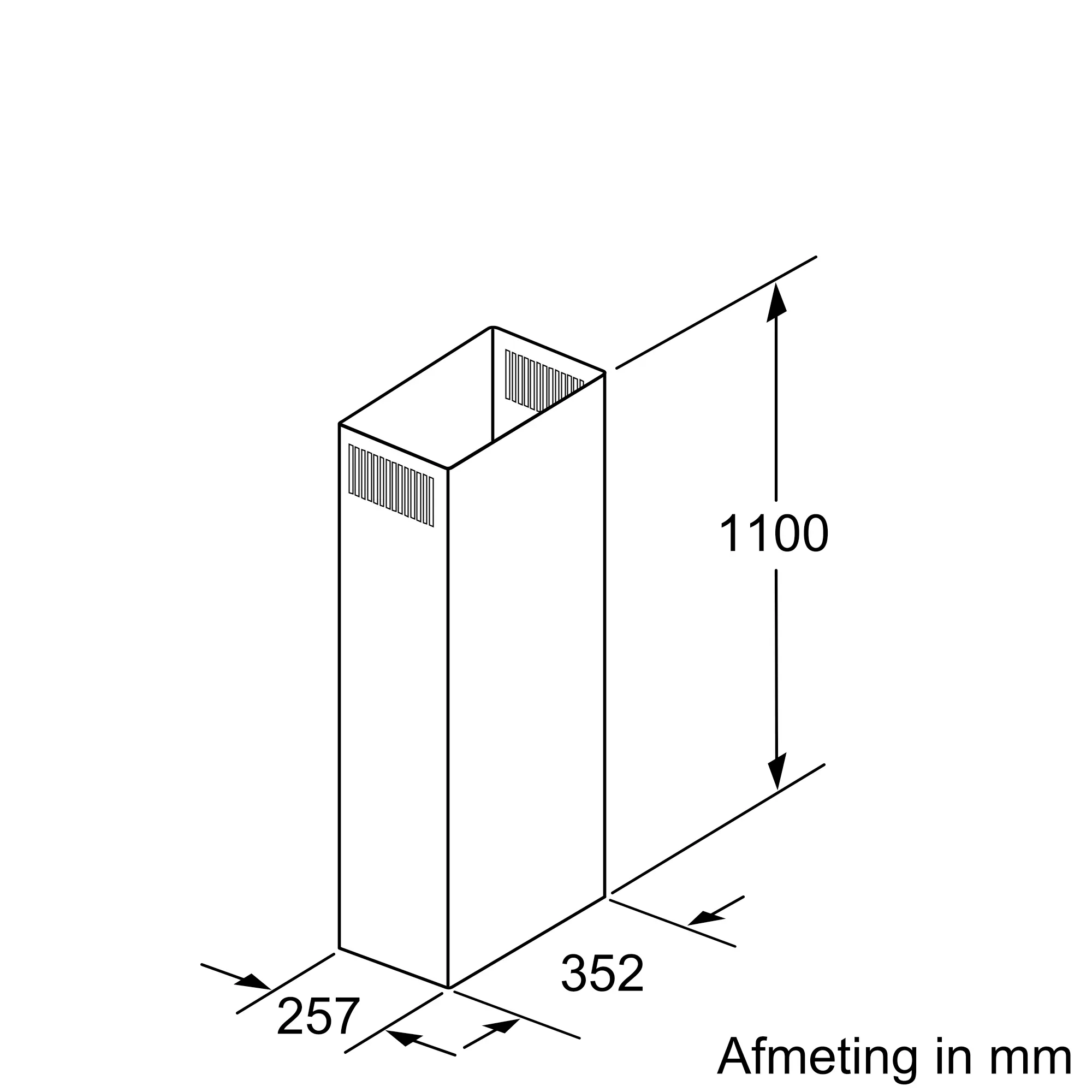 Schachtverlenging 1100 mm Roestvrij staal DHZ1246 • 00704539