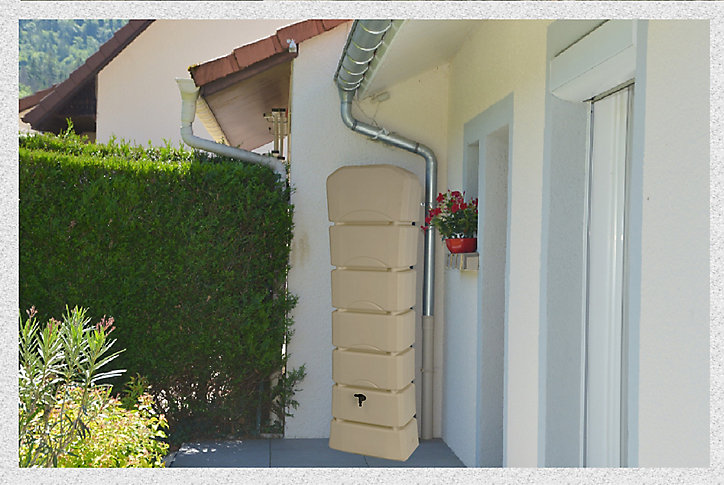 Récupérateur d'eau mural Belli beige 300L