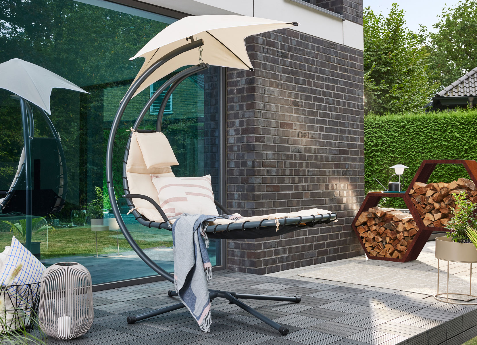 Home Deluxe SAN REMO Schwebeliege 175x113x205cm