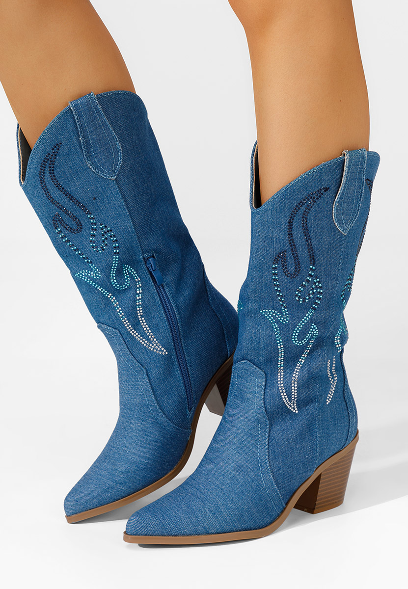 Bottes cowboy femme denim Melynda
