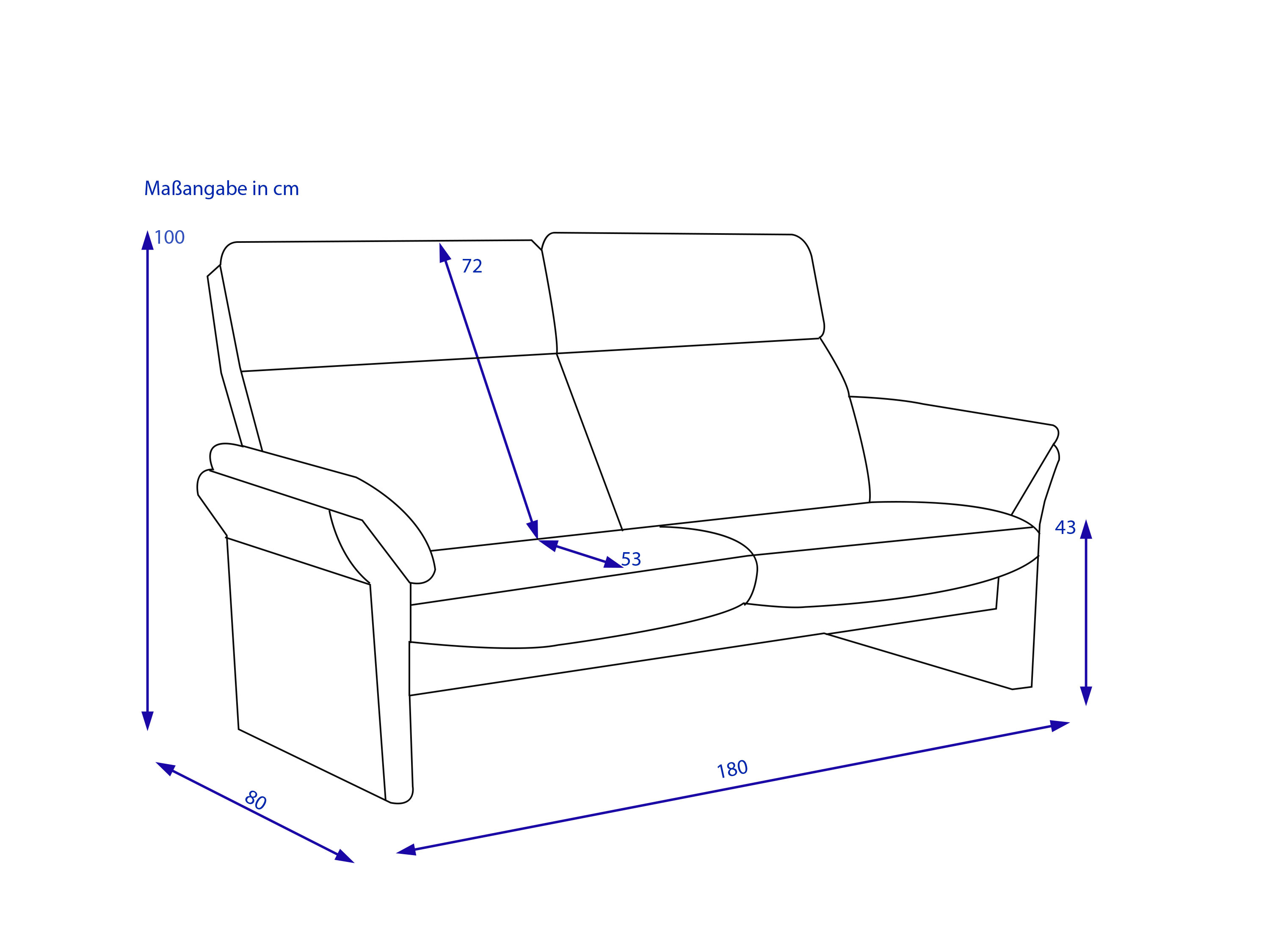 Sofa 2,5-Sitzer AVIGNON