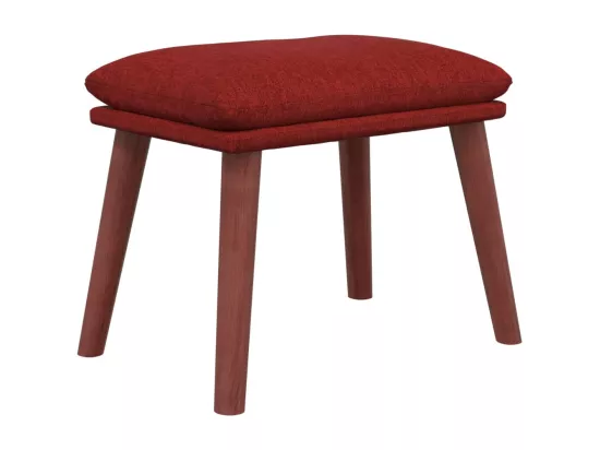 Repose-pied Rouge 45x29,5x35 cm Tissu