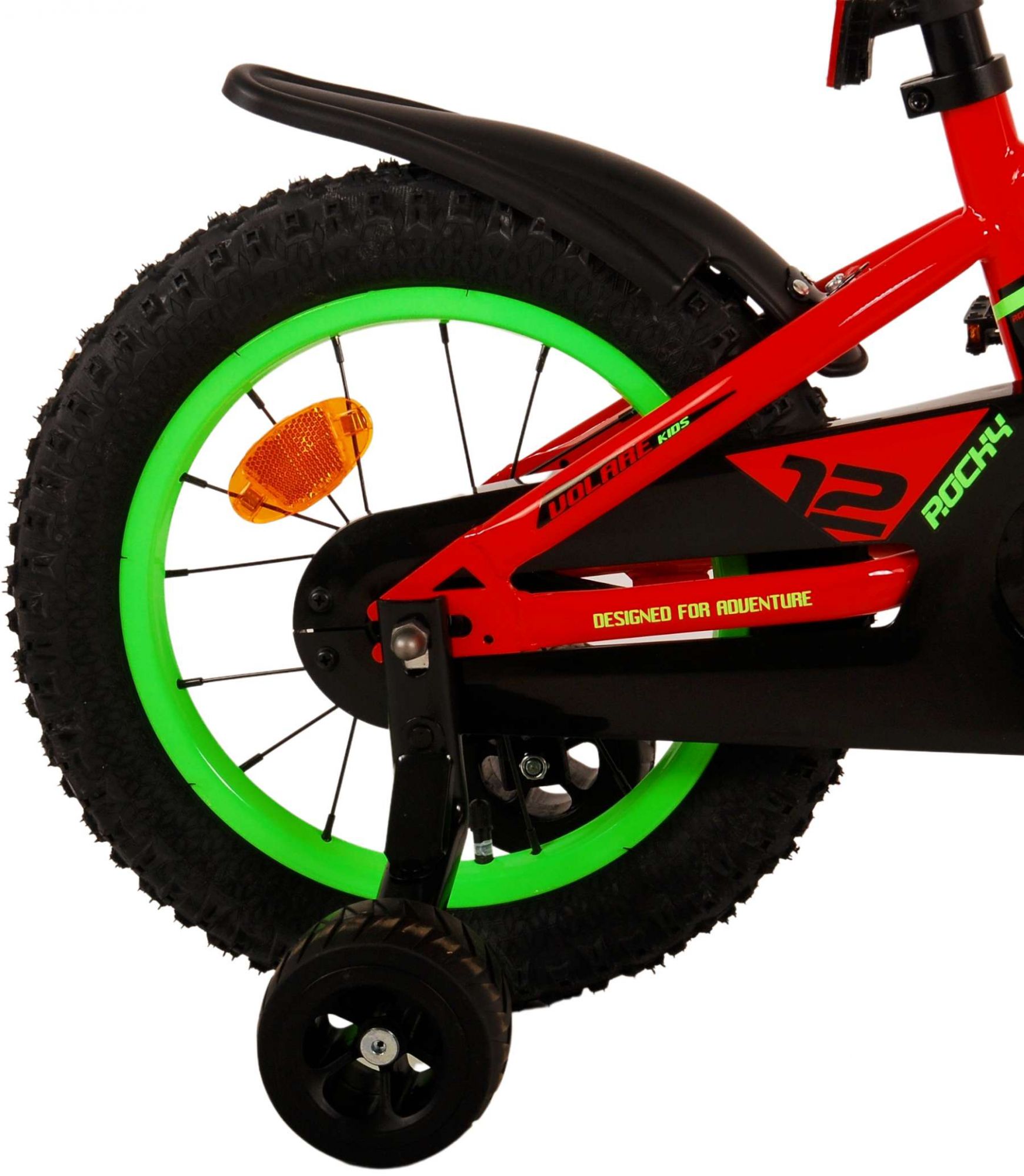 Kinderfahrrad Rocky für Jungen 14 Zoll Kinderrad in Rot Fahrrad