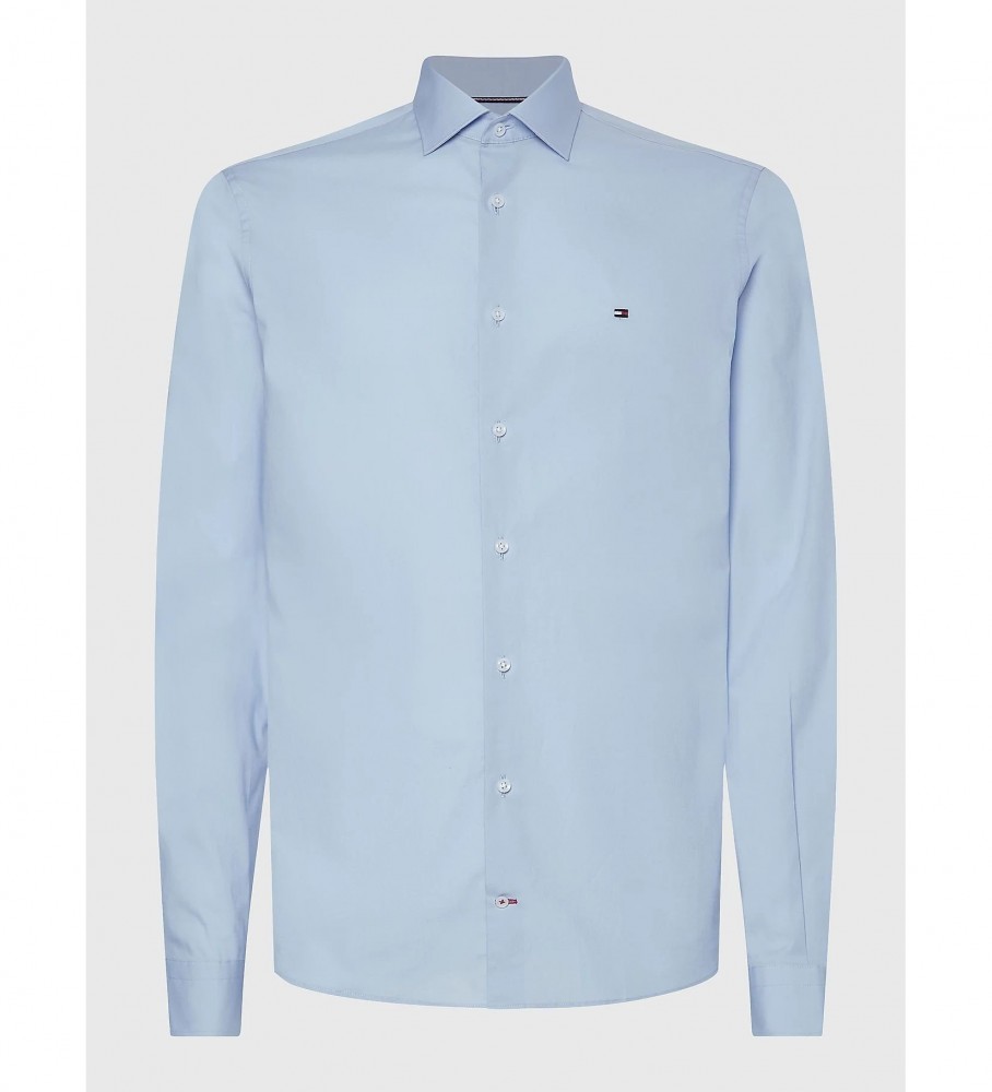 Camisa Tommy Hilfiger TH Flex azul popeline