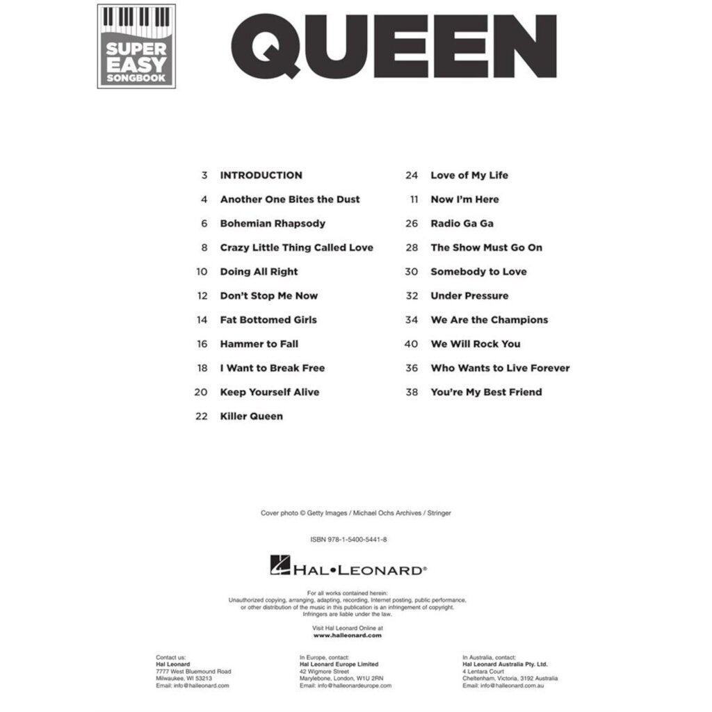 Hal Leonard Queen - Super Easy Songbook
